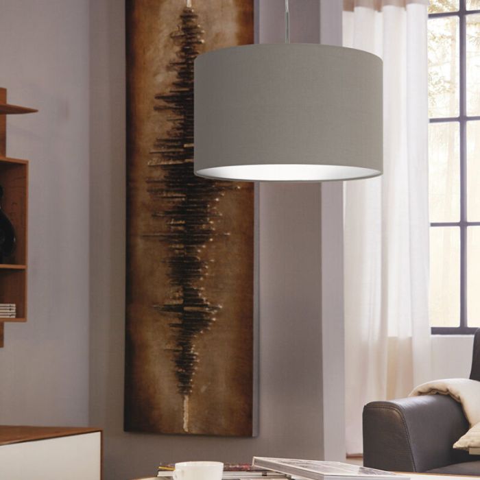 Taupe moderne hanglamp stof, Abano