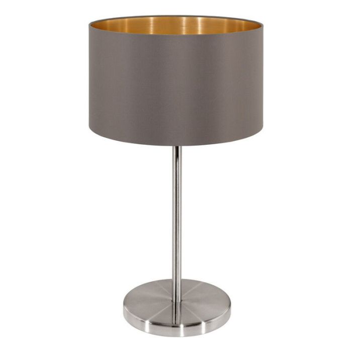 Bruine moderne tafellamp stof, Terme, met schakelaar