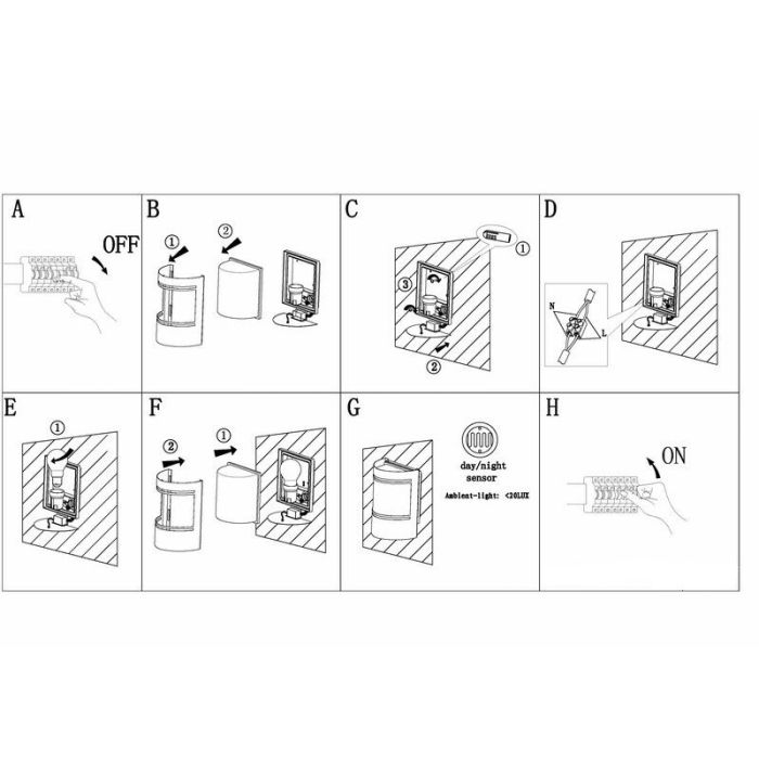 Zilveren buiten wandlamp met schemersensor glas, Aartje, IP44
