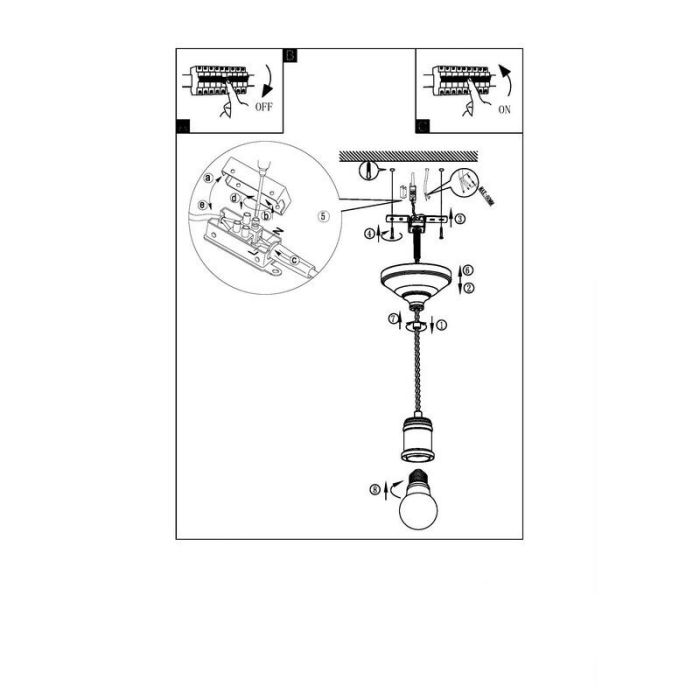 Stalen hanglamp Christel wit
