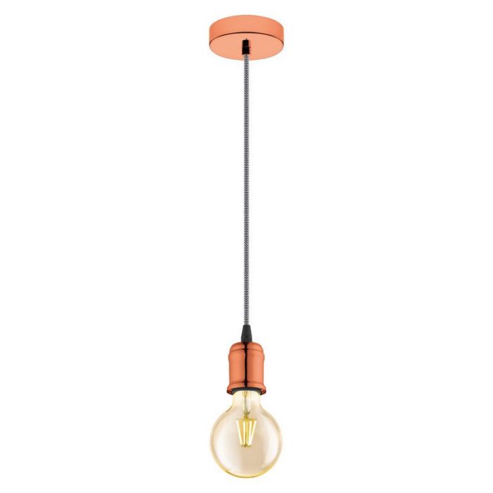 Stalen hanglamp Christel koper