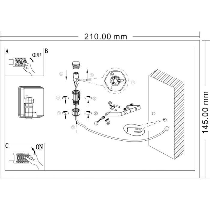 Witte buitenlamp aluminium, Joey, IP65