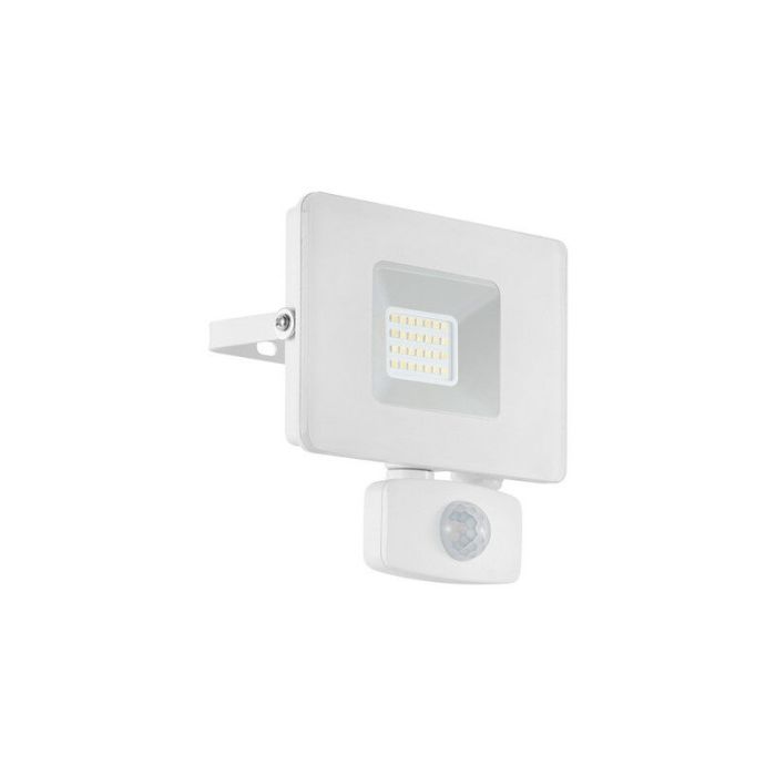 Witte buiten wandlamp met bewegingssensor aluminium, Joey, IP44