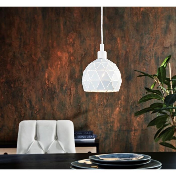 Witte moderne hanglamp staal, Silva