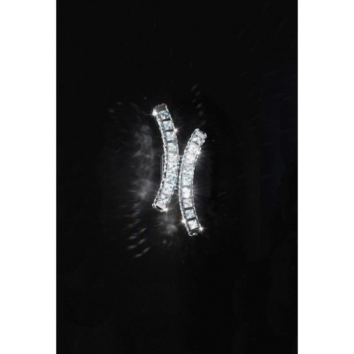 Chromen design wandlamp kristal, Dirk, 12W, 4000K LED
