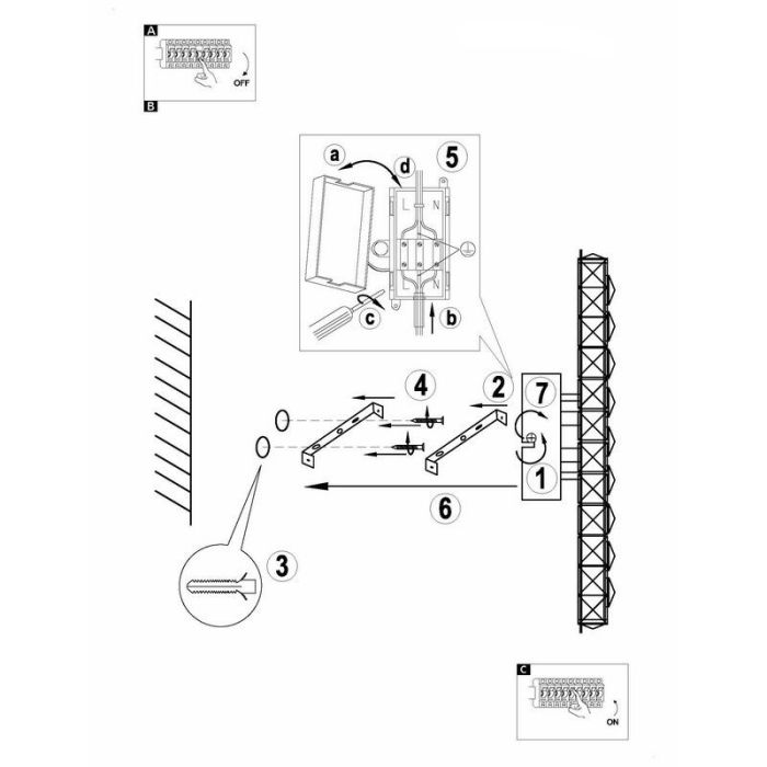 Chromen design wandlamp kristal, Dirk, 12W, 4000K LED