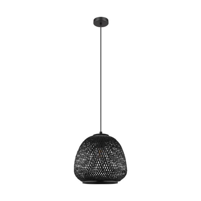 Houten hanglamp zwart, Nicole