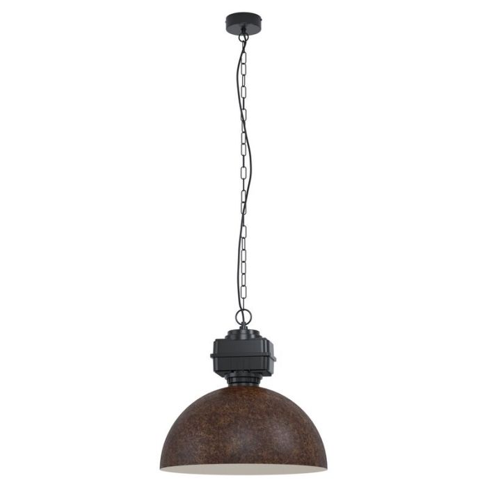 Bruine industriële hanglamp staal, Silja