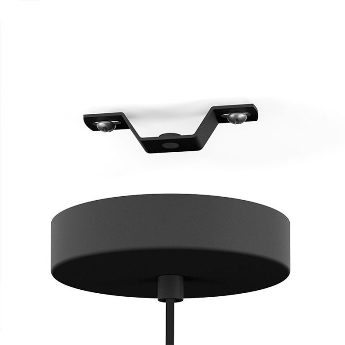Zwarte industriële hanglamp aluminium, Nuno