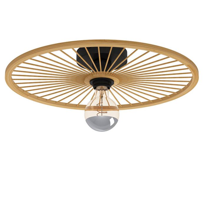 Landelijke plafondlamp hout, Jacklyn
