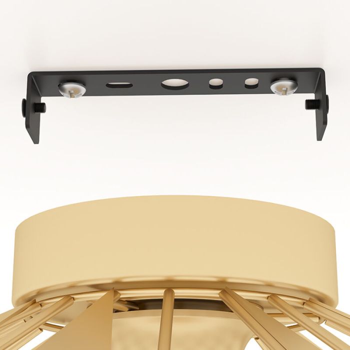 Gouden design plafonnière staal, Charmain