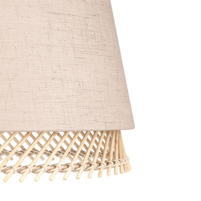 Beige tafellamp stof, Ruby, met schakelaar