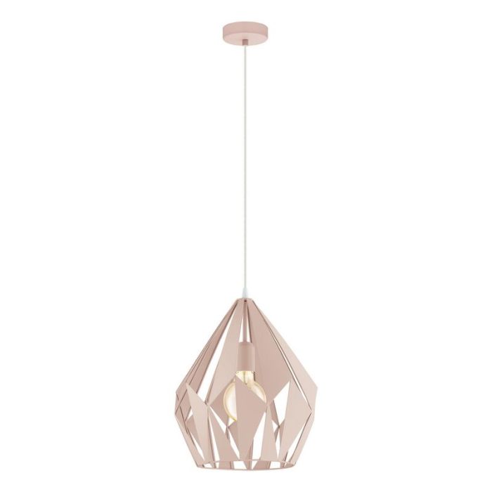 Roze design hanglamp metaal, Acri