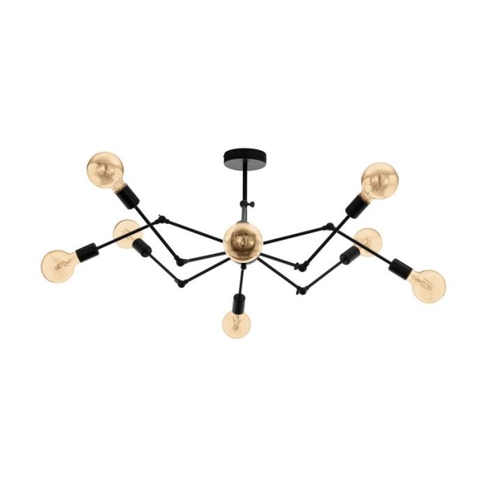 Zwarte moderne hanglamp staal, Okke