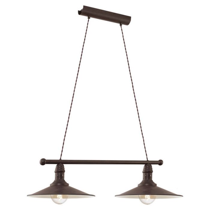 Bruine klassieke hanglamp staal, Jalysha