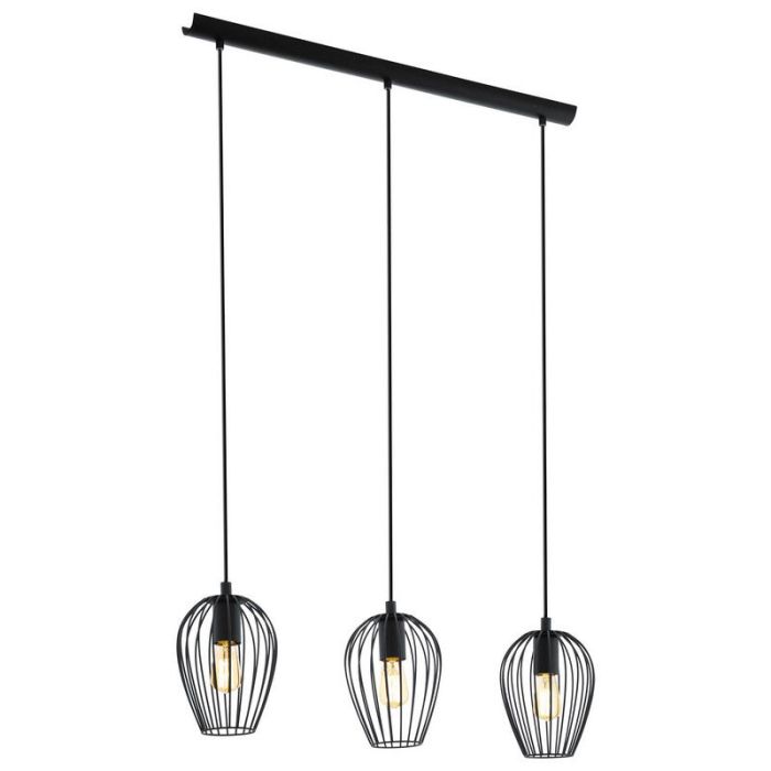 Zwarte industriële hanglamp metaal, Kitana