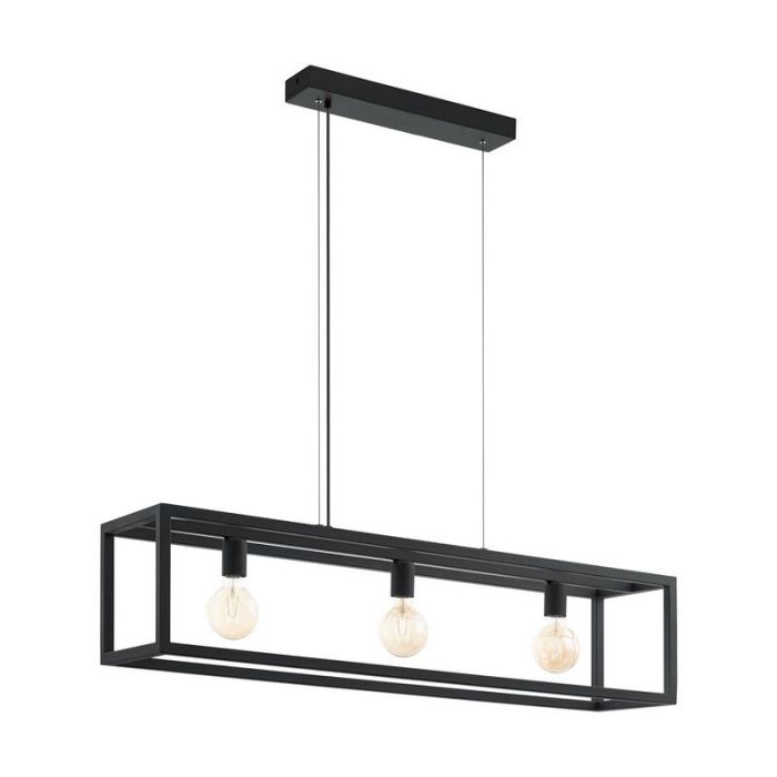 Zwarte industriële hanglamp metaal, Jaxx
