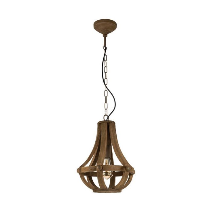Houten hanglamp bruin, Adriano