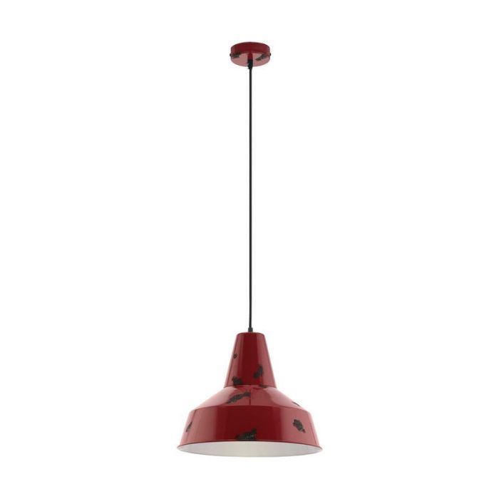 Rode retro hanglamp metaal, Praia