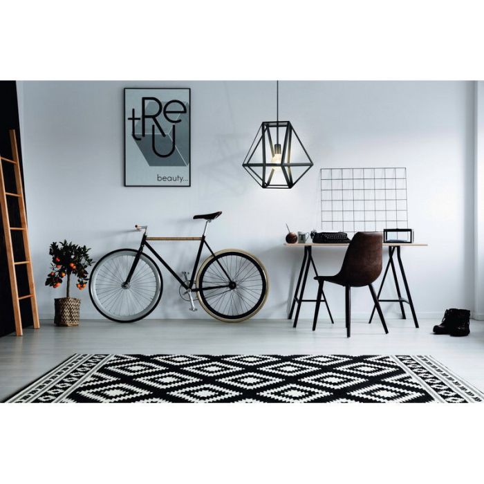 Zwarte industriële hanglamp metaal, Agnita
