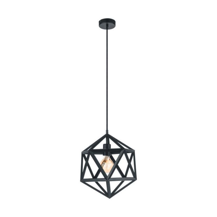Zwarte industriële eettafel hanglamp metaal, Agnita