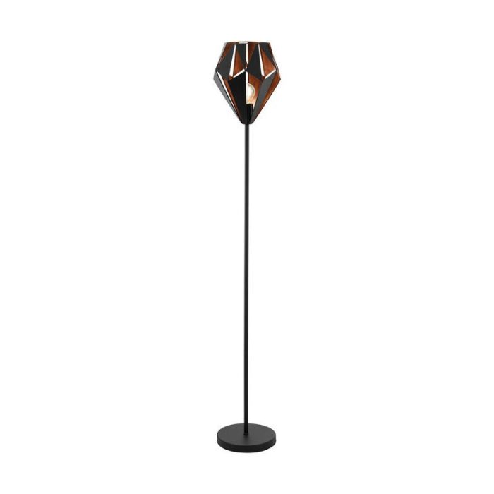 Zwarte moderne vloerlamp metaal, Acri, met schakelaar