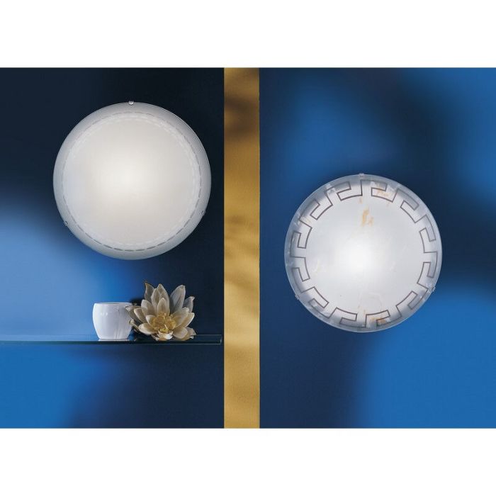 Witte plafonnière glas, Bada