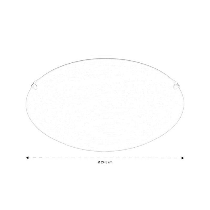 Witte plafonnière glas, Bada