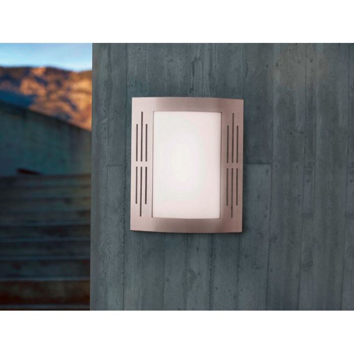 Zilveren buitenlamp kunststof, Elyana, IP44