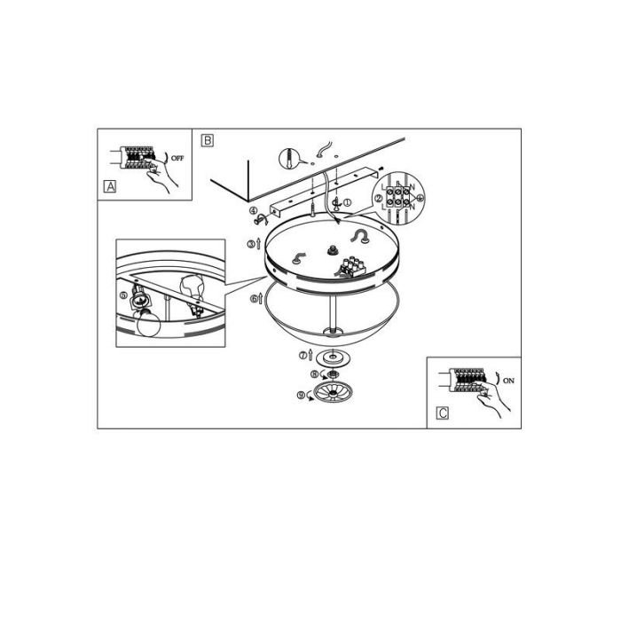 Klassieke plafondlamp Esca brons