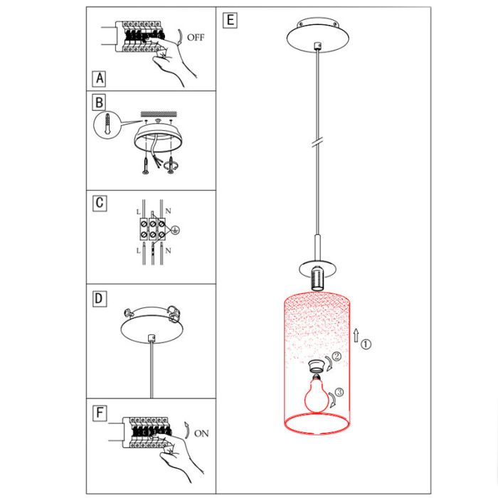 Nikkelen hanglamp glas, Ciuda