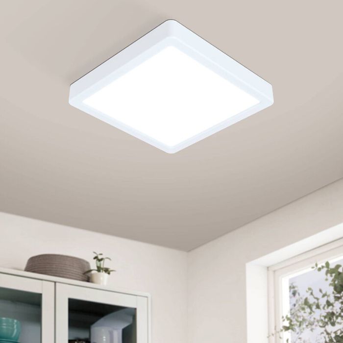 Witte smart plafondlamp kunststof, Geraldo, 16,5W, warm tot koud wit verstelbare LED, IP44