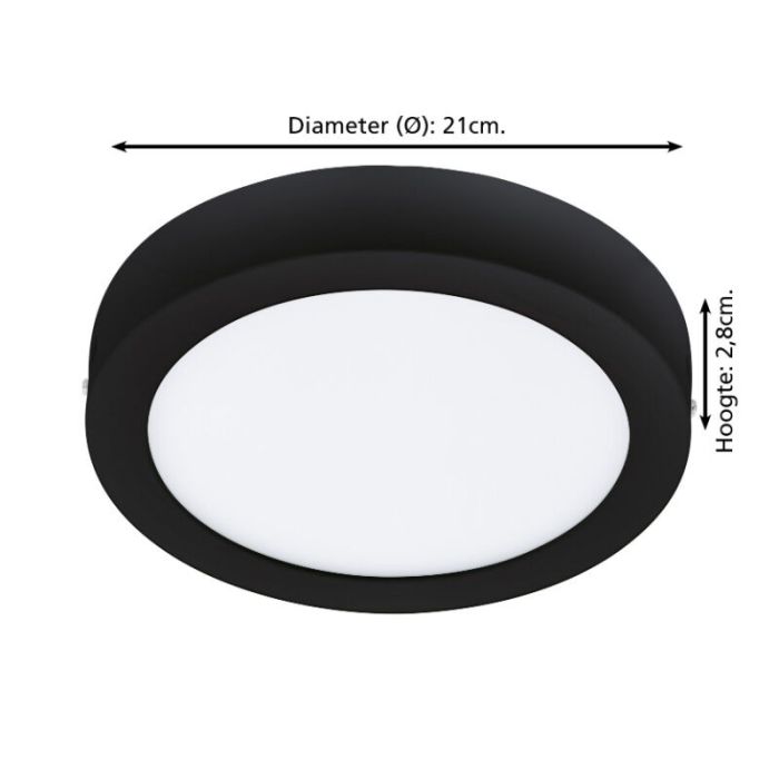 Witte smart plafondlamp kunststof, Geraldo, 16,5W, warm tot koud wit verstelbare LED, IP44