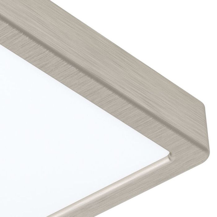 Nikkelen smart plafondlamp kunststof, Geraldo, 16,5W, warm tot koud wit verstelbare LED, IP44