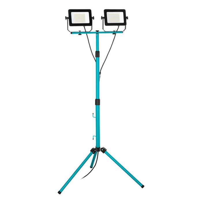 Blauwe werklamp aluminium, Angelos, 52W, 4000K LED, IP65, met schakelaar