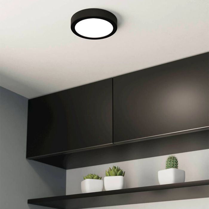 Witte plafonnière kunststof, Geraldo, 11W, 3000K LED