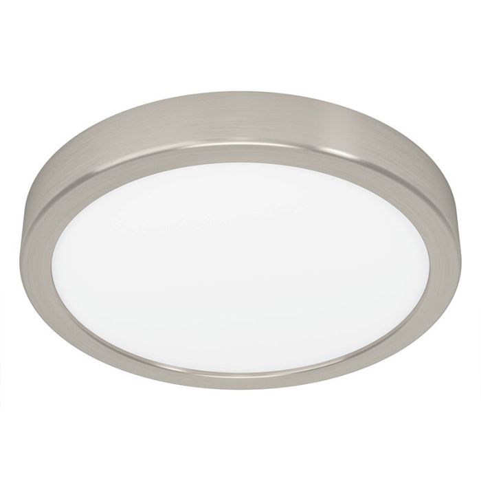 Nikkelen plafonnière staal, Geraldo, 17W, 3000K LED