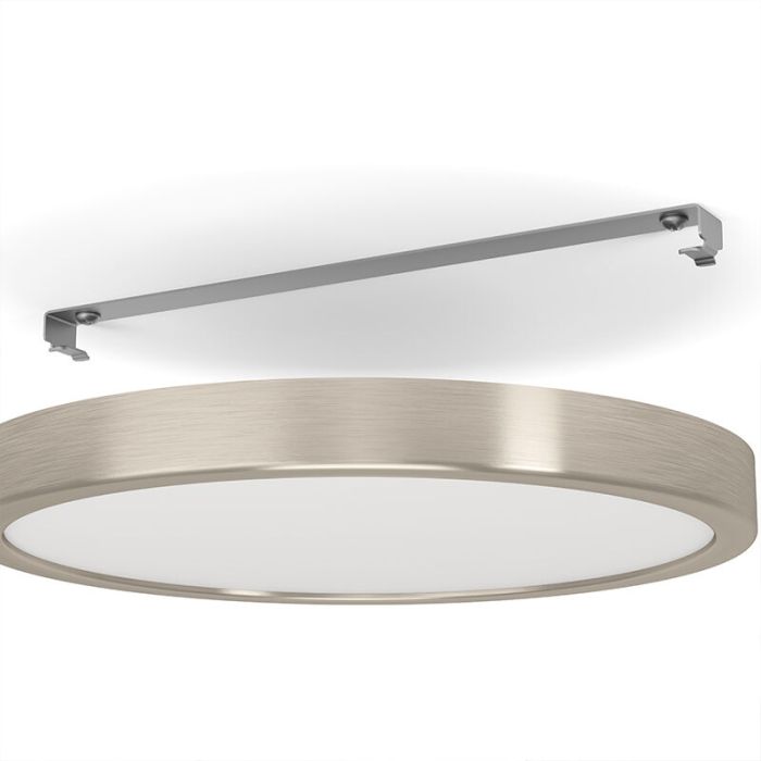 Nikkelen plafonnière kunststof, Geraldo, 20,5W, 3000K LED