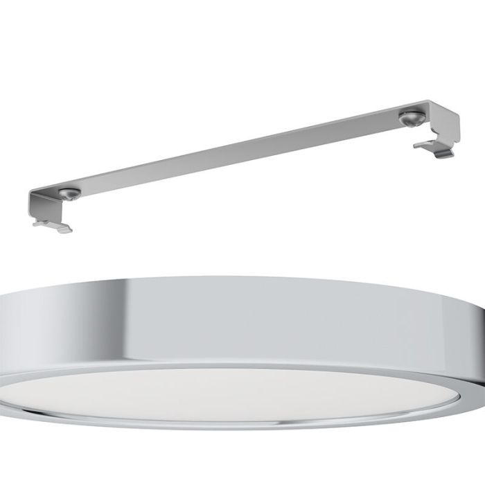 Chromen badkamer plafondlamp kunststof, Geraldo, 17W, 3000K LED, IP44