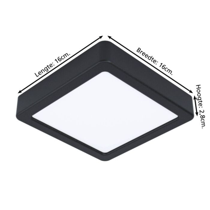 Witte badkamer plafondlamp kunststof, Geraldo, 11W, 3000K LED, IP44