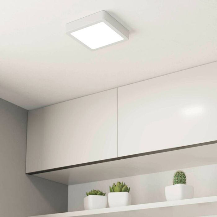 Witte badkamer plafondlamp kunststof, Geraldo, 11W, 3000K LED, IP44