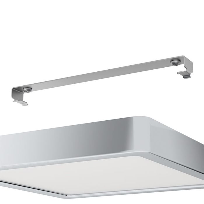 Chromen badkamer plafondlamp kunststof, Geraldo, 17W, 3000K LED, IP44