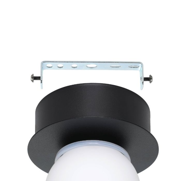 Zwarte moderne plafondlamp staal, Escha, 3,3W, 3000K LED