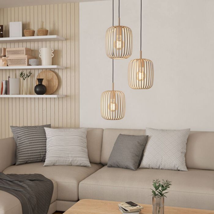 Beige industriële hanglamp staal, Pietro