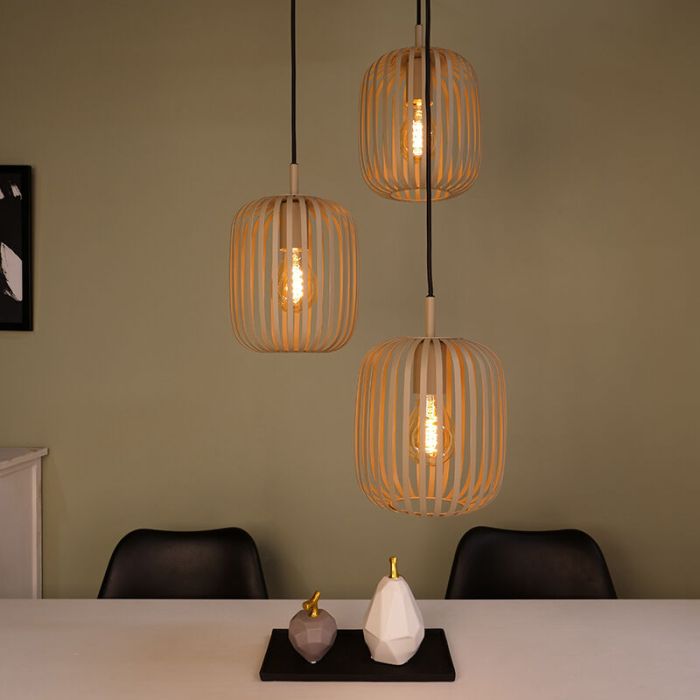 Beige industriële hanglamp staal, Pietro