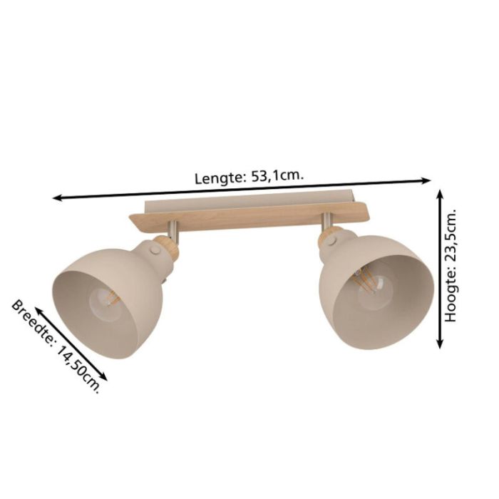 Beige moderne plafondspot aluminium, Andy
