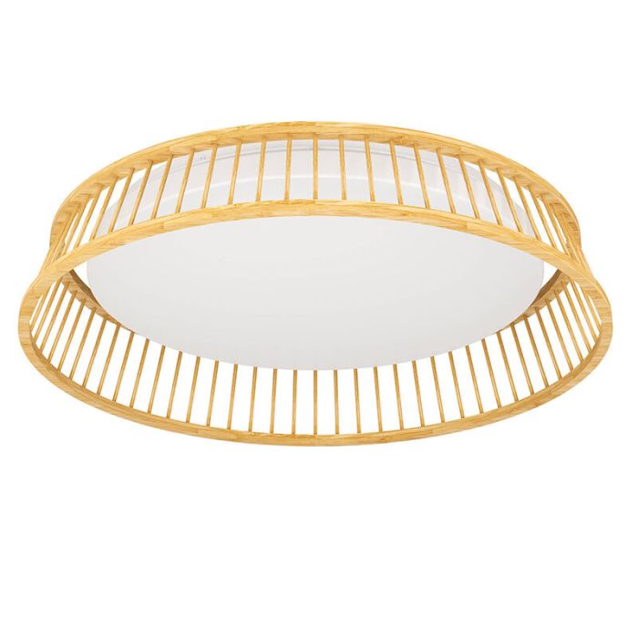 Landelijke plafonnière hout, Jolene, 20W, 3000K LED