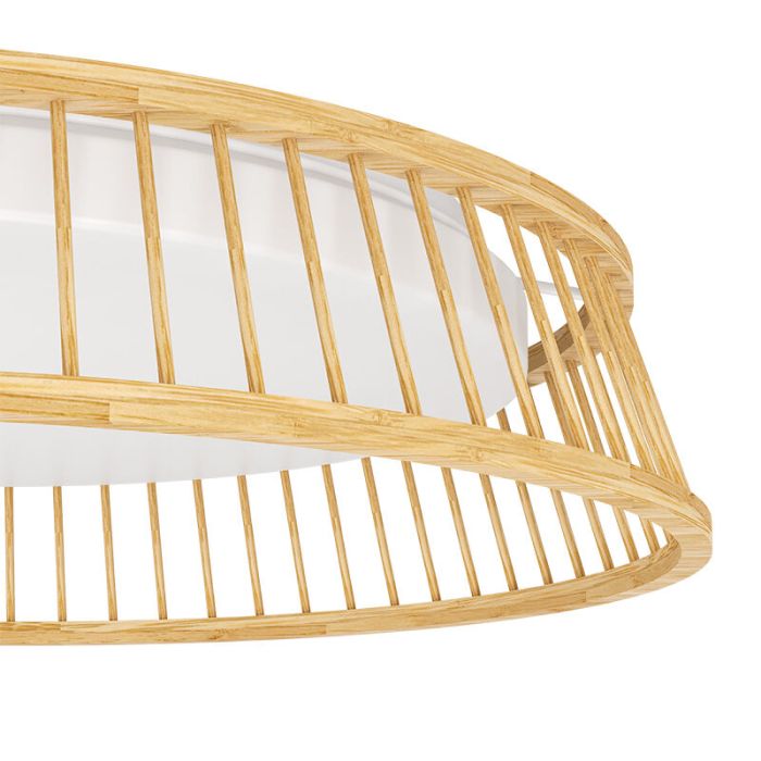 Landelijke plafonnière hout, Jolene, 20W, 3000K LED