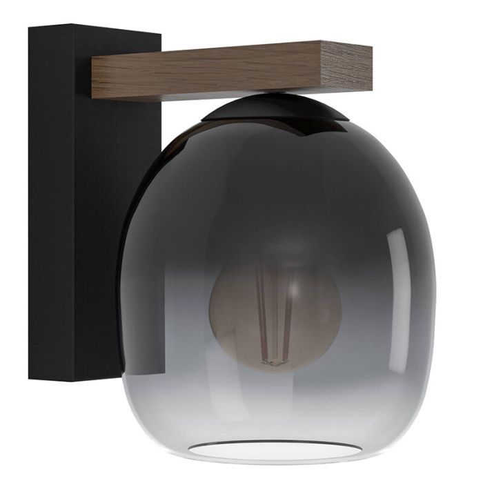 Bruine moderne wandlamp hout, Frida