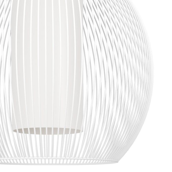 Witte industriële hanglamp glas, Maritima